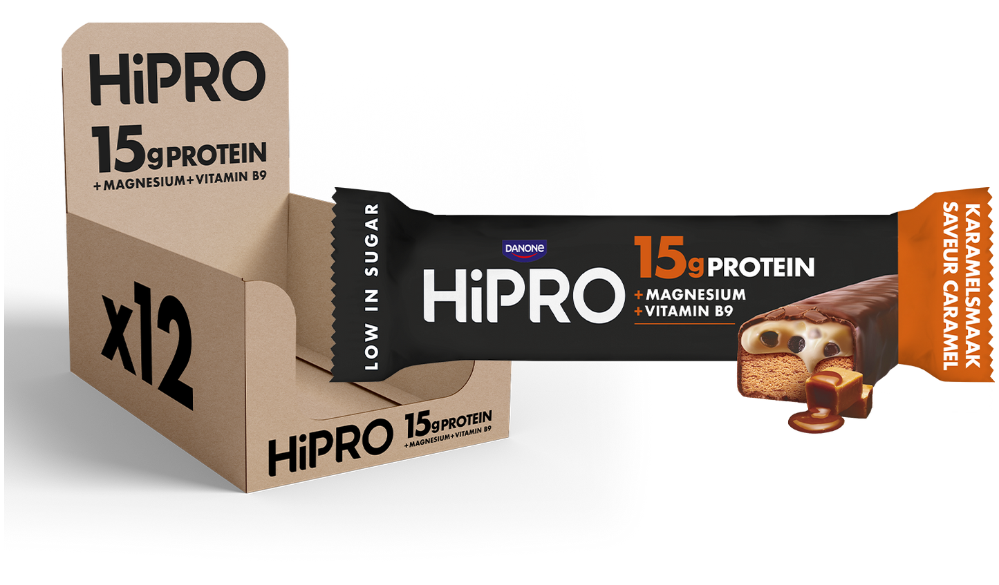 HiPRO Caramel - Protein Bar 12x45g