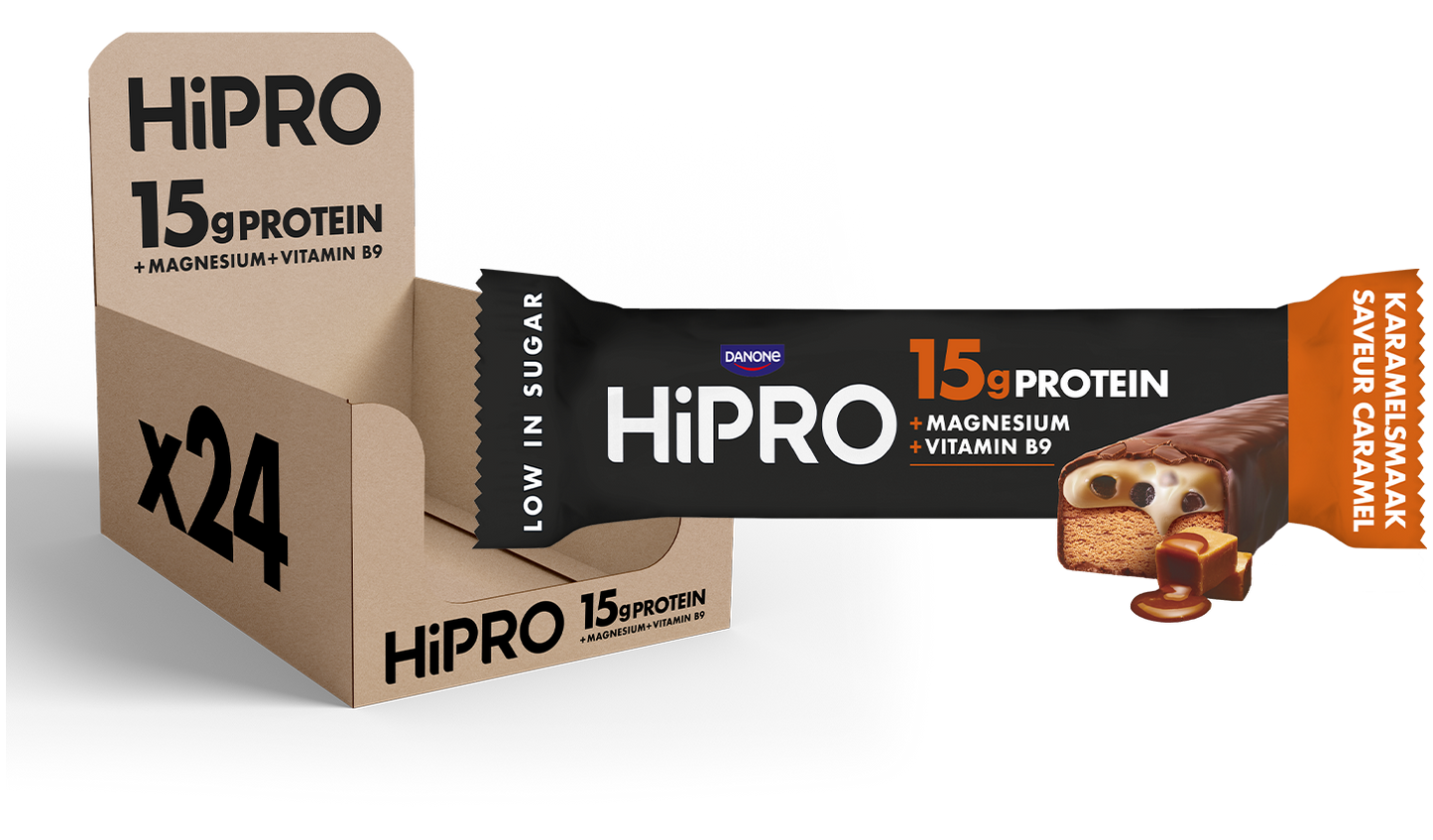 HiPRO Caramel - Protein Bar 12x45g