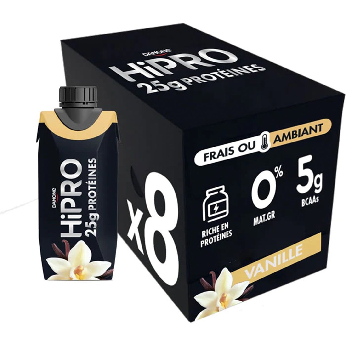 HiPRO Vanille - Shake protéiné 8x33cl