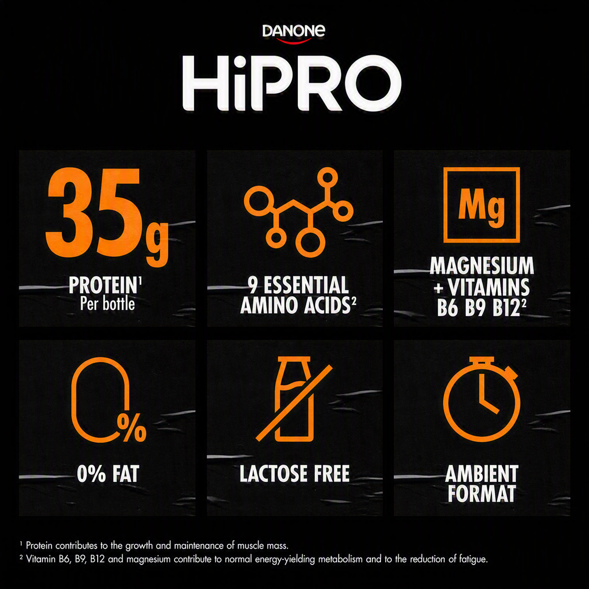 HiPRO Energy Protein Shake Gezouten Karamel - 35g proteïne, vitamine B6 B9 B12 & magnesium 330ml 